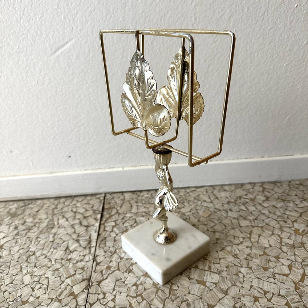 Beautiful Hollywood regency share of maple leaf letter holder or napkin holder - Picture 2 of 6